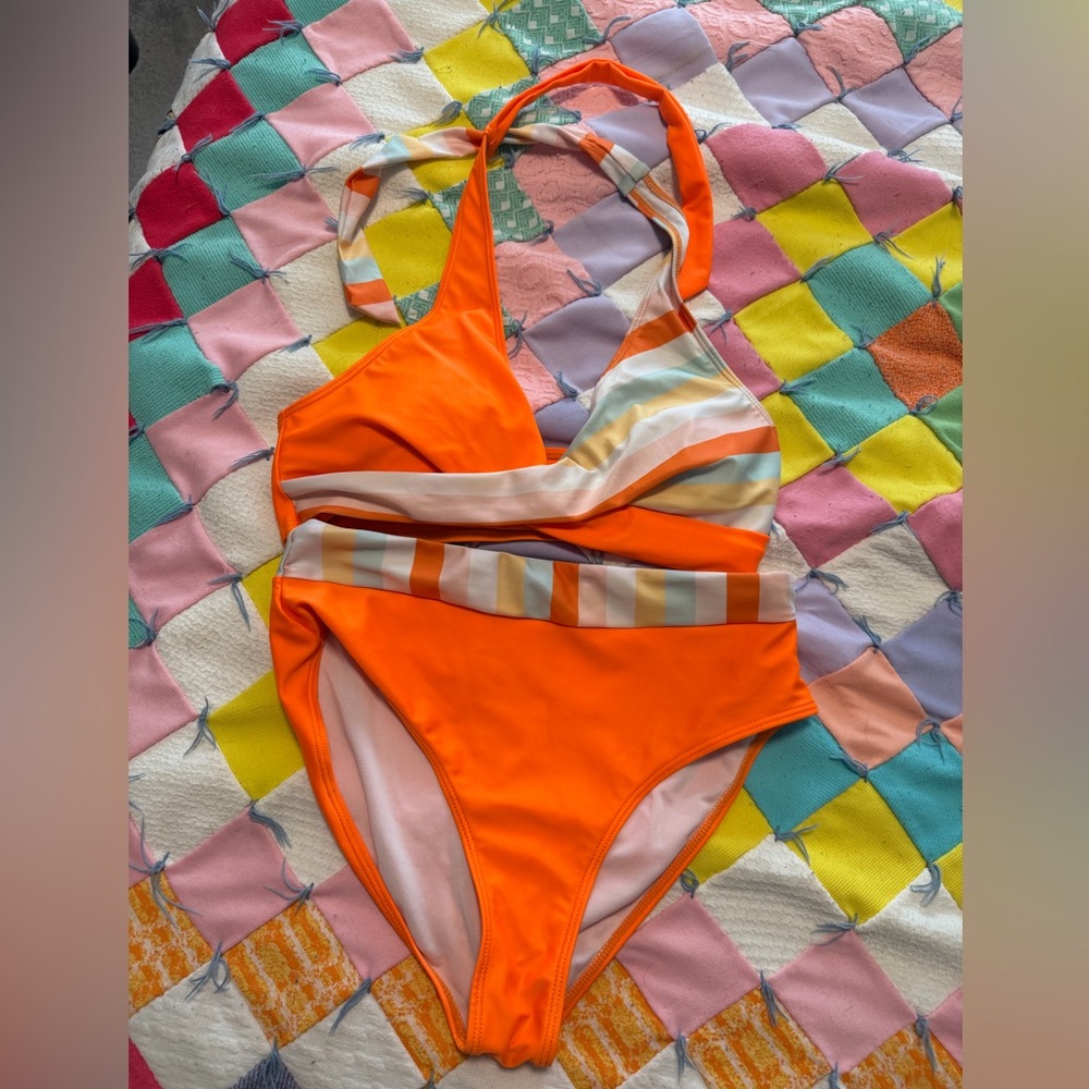 Orange Tank Top with Visible Tag